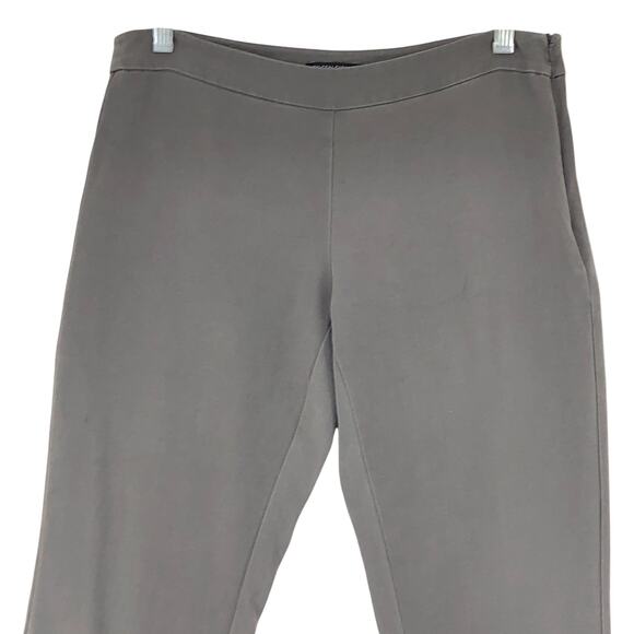 Eileen Fisher Womens Size 6 Pants Silk Cotton Stretch Side Zip Ankle Gray - Picture 2 of 13